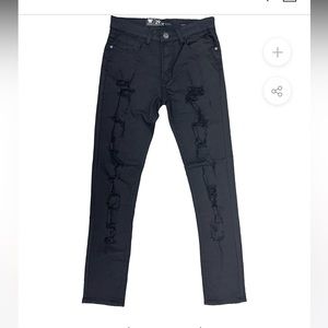 Waimea Distresses Black Skinny Jeans